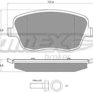 Wybór klientów Zestaw klocków hamulcowych, hamulce tarczowe TOMEX BRAKES TX 13-59