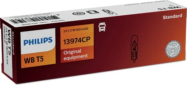 Żarówka, oświetlenie tablicy przyrządów PHILIPS 13974CP Niska cena