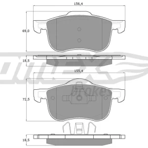 Ograniczona ilość Zestaw klocków hamulcowych, hamulce tarczowe TOMEX BRAKES TX 14-04