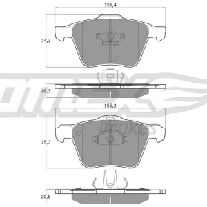 Zestaw klocków hamulcowych, hamulce tarczowe TOMEX BRAKES TX 14-06 Wyjątkowa oferta