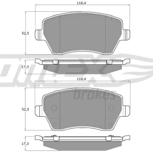Bestseller Zestaw klocków hamulcowych, hamulce tarczowe TOMEX BRAKES TX 14-16