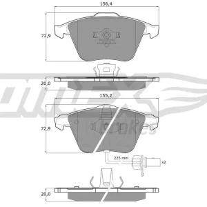 Wyjątkowa oferta Zestaw klocków hamulcowych, hamulce tarczowe TOMEX BRAKES TX 14-23