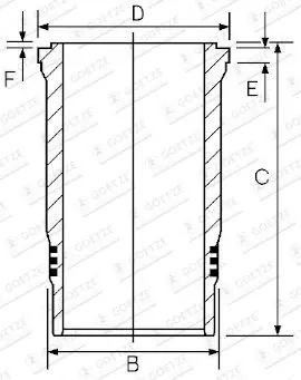 Bestseller Tuleja cylindrowa GOETZE ENGINE 14-260070-00
