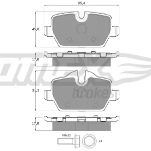 Zestaw klocków hamulcowych, hamulce tarczowe TOMEX BRAKES TX 14-34 Oferta limitowana
