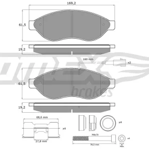 Niska cena Zestaw klocków hamulcowych, hamulce tarczowe TOMEX BRAKES TX 14-39