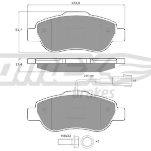Zestaw klocków hamulcowych, hamulce tarczowe TOMEX BRAKES TX 14-42 Kup online