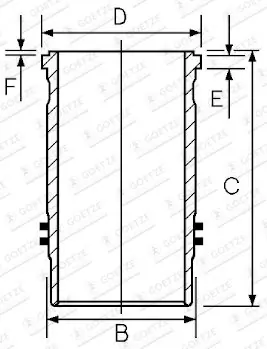 Bezpieczna płatność Tuleja cylindrowa GOETZE ENGINE 14-450590-00