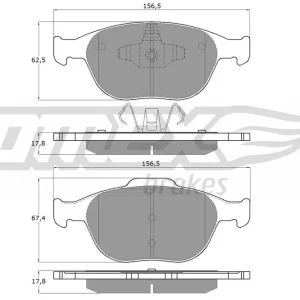 Tylko dziś Zestaw klocków hamulcowych, hamulce tarczowe TOMEX BRAKES TX 14-49