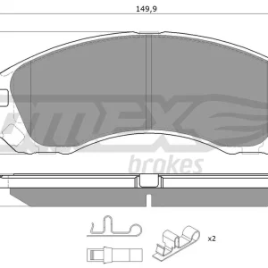 Kup online Zestaw klocków hamulcowych, hamulce tarczowe TOMEX BRAKES TX 14-60