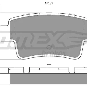Kup online Zestaw klocków hamulcowych, hamulce tarczowe TOMEX BRAKES TX 14-62