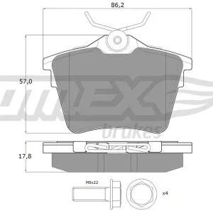 Szybka dostawa Zestaw klocków hamulcowych, hamulce tarczowe TOMEX BRAKES TX 14-69
