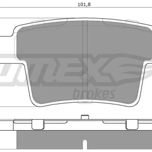 Zestaw klocków hamulcowych, hamulce tarczowe TOMEX BRAKES TX 14-74 Nowy