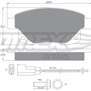 Rabat Zestaw klocków hamulcowych, hamulce tarczowe TOMEX BRAKES TX 14-75