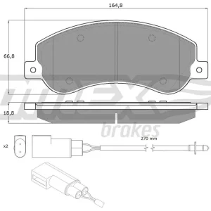 Rabat Zestaw klocków hamulcowych, hamulce tarczowe TOMEX BRAKES TX 14-77