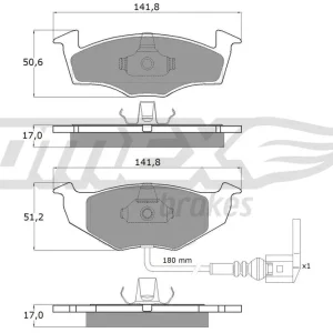 Tylko dziś Zestaw klocków hamulcowych, hamulce tarczowe TOMEX BRAKES TX 14-78