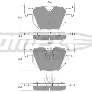 Oferta limitowana Zestaw klocków hamulcowych, hamulce tarczowe TOMEX BRAKES TX 14-81
