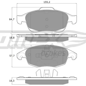 Zestaw klocków hamulcowych, hamulce tarczowe TOMEX BRAKES TX 14-84 Ostatnia szansa
