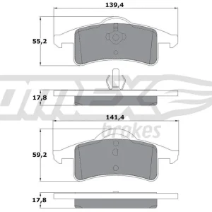 Zestaw klocków hamulcowych, hamulce tarczowe TOMEX BRAKES TX 14-90 Nowość