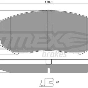 Zestaw klocków hamulcowych, hamulce tarczowe TOMEX BRAKES TX 14-92 Łatwy zwrot