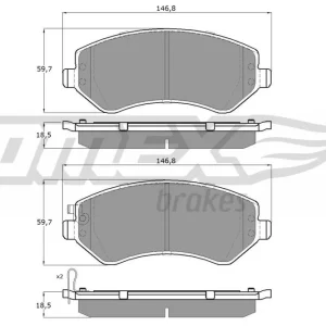 Tylko dziś Zestaw klocków hamulcowych, hamulce tarczowe TOMEX BRAKES TX 14-93