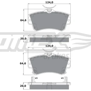 Zestaw klocków hamulcowych, hamulce tarczowe TOMEX BRAKES TX 14-97 Kup teraz