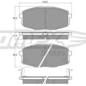 Dostępne od ręki Zestaw klocków hamulcowych, hamulce tarczowe TOMEX BRAKES TX 14-99