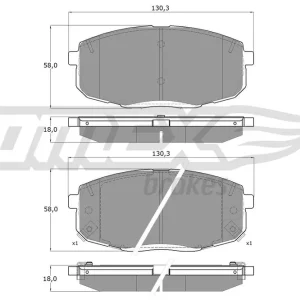Zestaw klocków hamulcowych, hamulce tarczowe TOMEX BRAKES TX 14-991 Zniżka