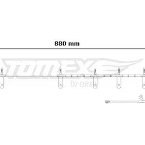 Oferta czasowa Styk ostrzegawczy, zużycie okładzin hamulcowych TOMEX BRAKES TX 30-63