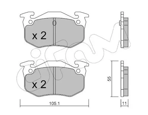 Zestaw klocków hamulcowych, hamulce tarczowe CIFAM 822-038-0 Oferta
