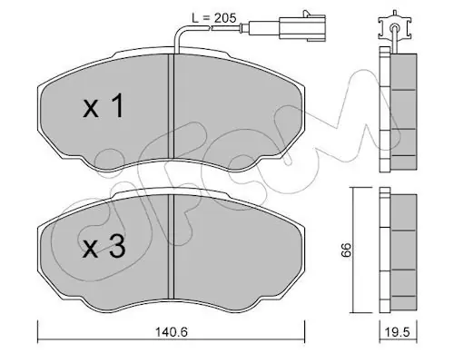 Cena promocyjna Zestaw klocków hamulcowych, hamulce tarczowe CIFAM 822-325-0