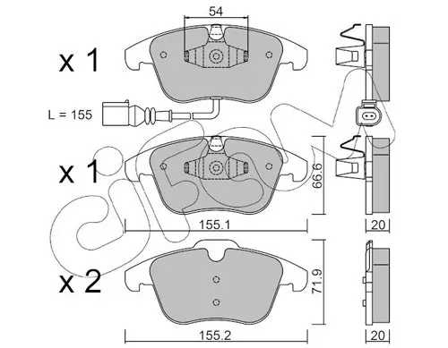 Zestaw klocków hamulcowych, hamulce tarczowe CIFAM 822-675-1 Oferta czasowa