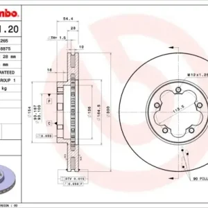 Zamów dziś Tarcza hamulcowa BREMBO 09.A531.20 1543340