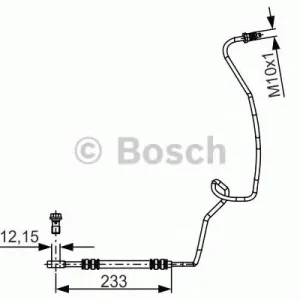 Wybór klientów Przewód hamulcowy giętki BOSCH 1987481338 1J0611763K