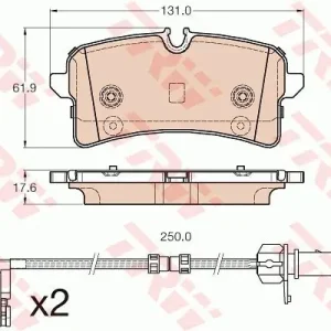 Wyjątkowa oferta Klocki hamulcowe TRW GDB1975 4H6698451