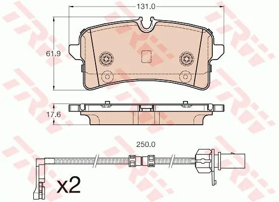 Wyjątkowa oferta Klocki hamulcowe TRW GDB1975 4H6698451
