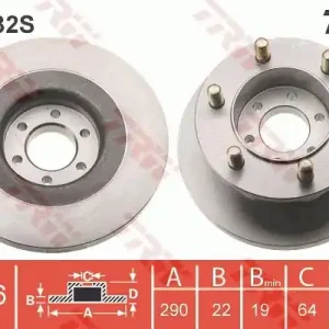 Tani Tarcza hamulcowa TRW DF6532S 42546401