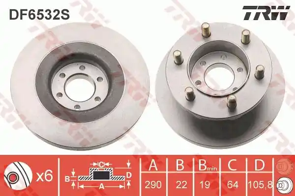 Tani Tarcza hamulcowa TRW DF6532S 42546401