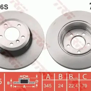 Tarcza hamulcowa TRW DF6476S 34216765889 Wysoka jakość