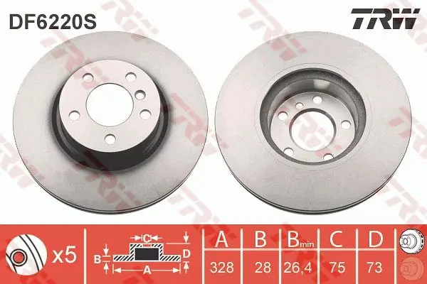 Kup teraz Tarcza hamulcowa TRW DF6220S 34106787490