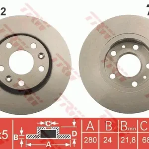 Tarcza hamulcowa TRW DF6072 402060010R Ostatnie sztuki