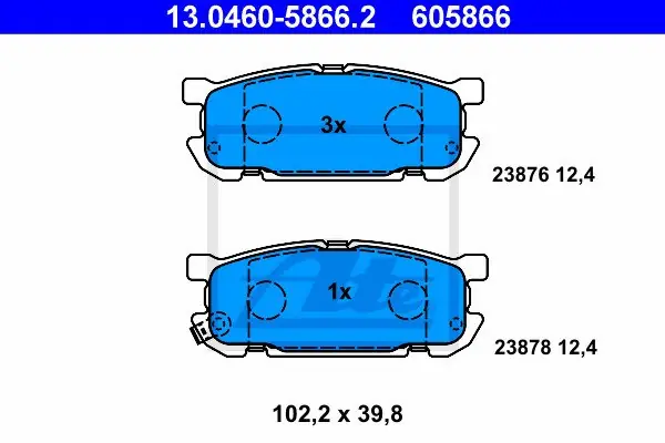 Hit cenowy Klocki hamulcowe ATE 13-0460-5866-2 N0Y92643ZA