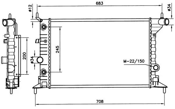 Szybka wysyłka Chłodnica silnika NRF 519516 1300158