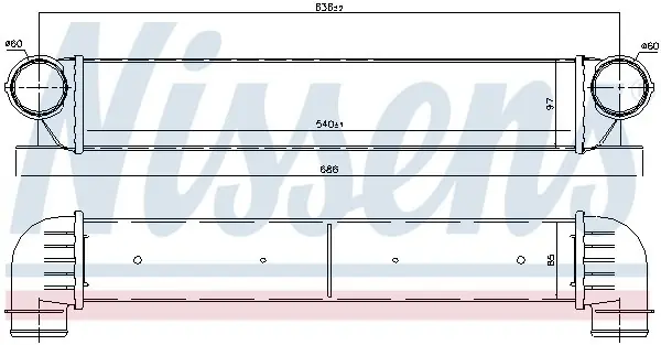 Darmowy zwrot Intercooler NISSENS 96726